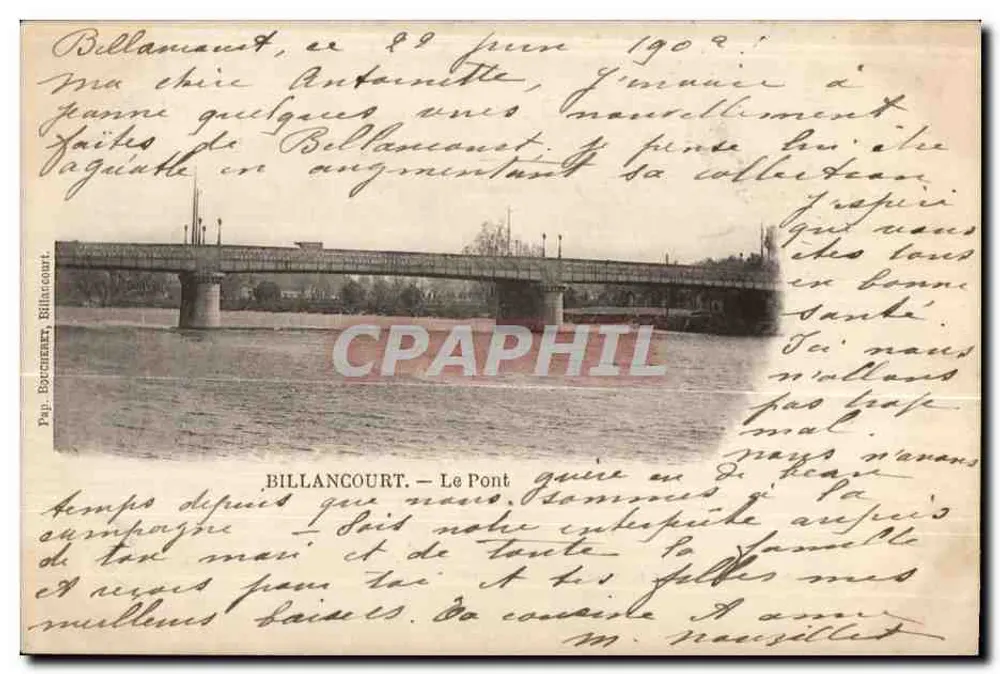 Billancourt — Most — Pap. Botcherey, Billancourt - Awers