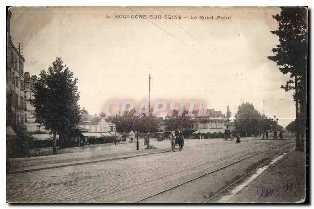 Boulogne-sur-Seine — O Rond-Point — F. D. e C. Paris - Frente