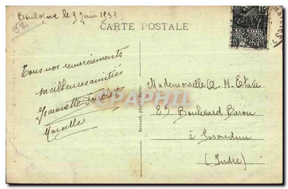 Boulogne-sur-Seine - Pensionat St-Joseph - Das Heilige Herz - Rückseite