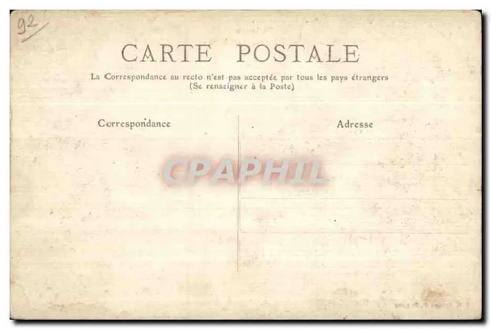 Panorama de Sèvres, Suresnes y Saint-Cloud — Bellevue — Colección E. Fleurs, n°25 - Reverso