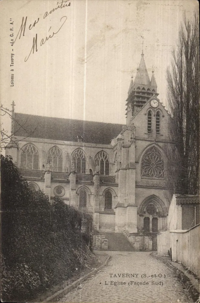 Taverny (S.-et-O.) — L'Église (Façade Sud) — Loiseau à Taverny - Vorderseite