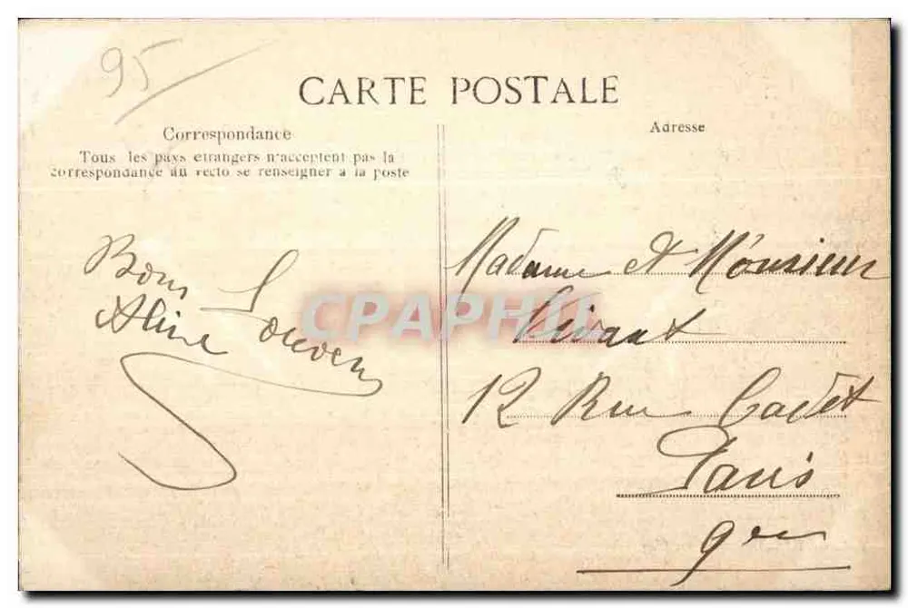 Schloss Franconville — Le Grand Perron — Verlag Château Edit. Beaumont-sur-Oise, Nr. 4 - Rückseite