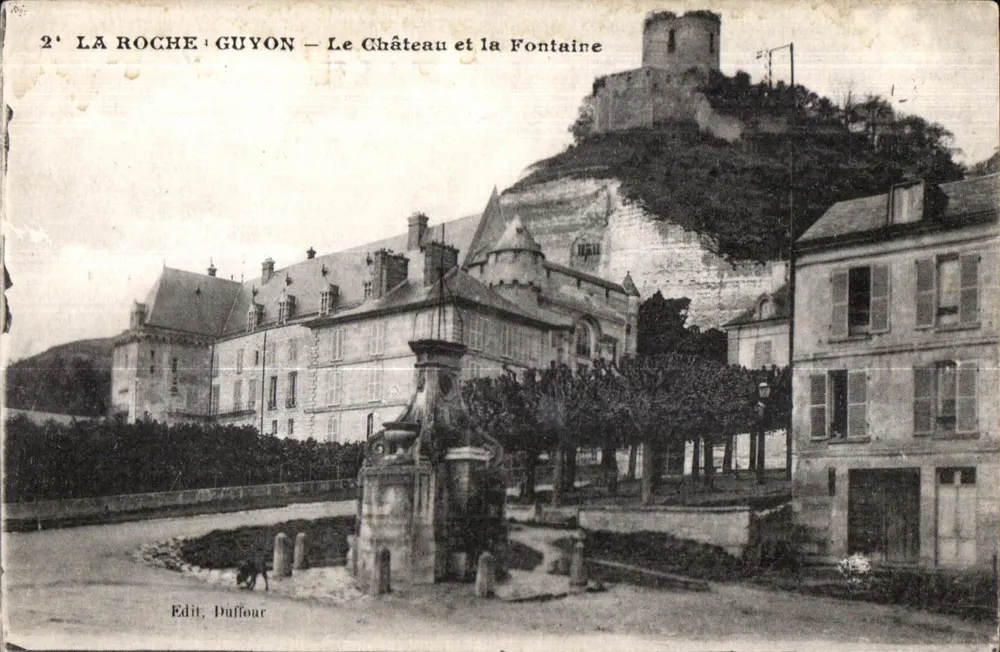 La Roche-Guyon — Schloss und Brunnen — Edition Dufour - Vorderseite