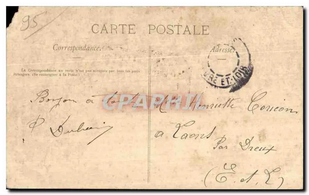 Saint-Leu-Taverny — Denkmal des Prinzen von Condé — F. Lemire, Verlag, Saint-Leu-Taverny - Rückseite