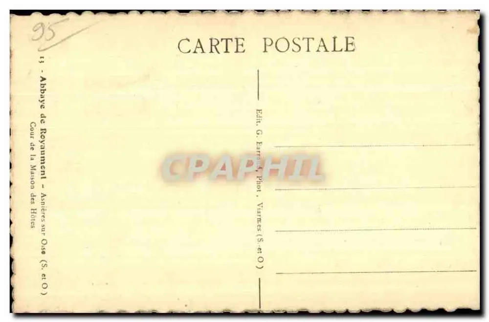 Hof der Abtei Répyament — Abtei Répyament — Verlag G. Farnet, Foto. Viarres (S. et O.) - Rückseite