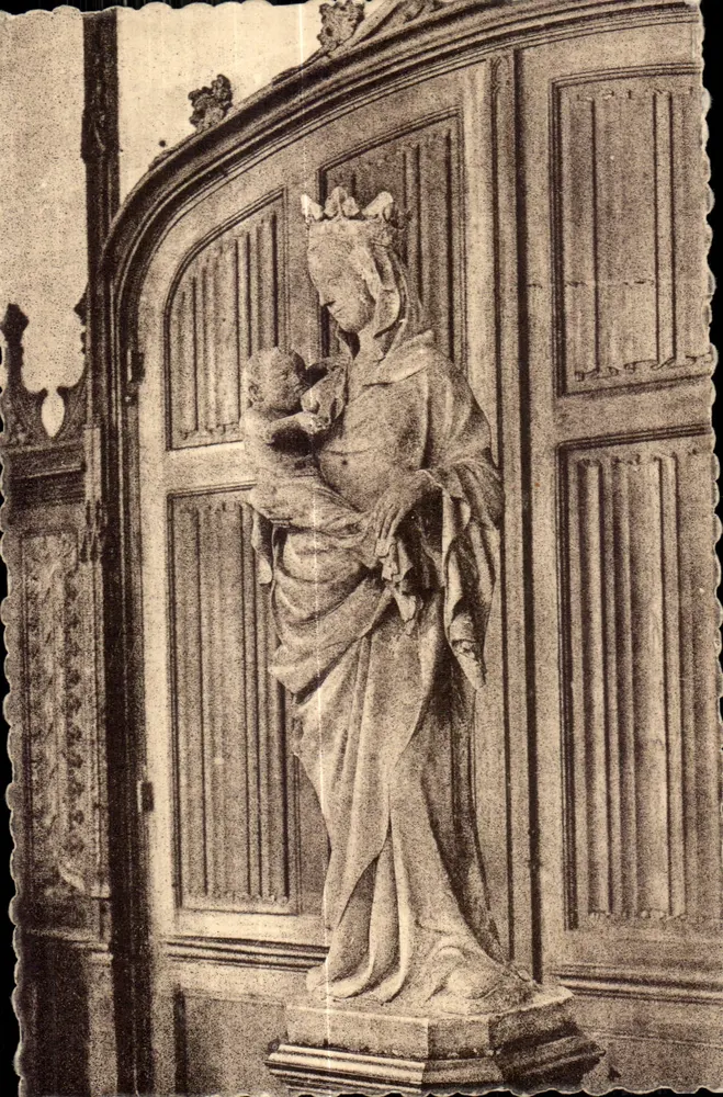 Statue der Jungfrau mit Kind — Abtei Reuvaumont — Verlag G. Barrault, Varmes - Vorderseite