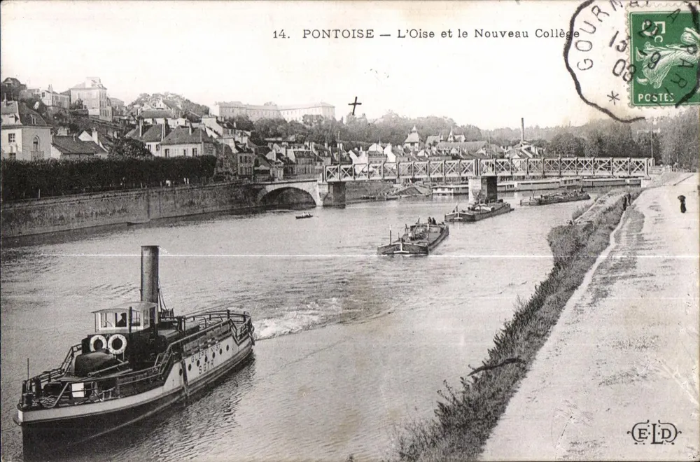 Pontoise — Die Oise und das Neue Gymnasium — Verlag E.D. - Vorderseite