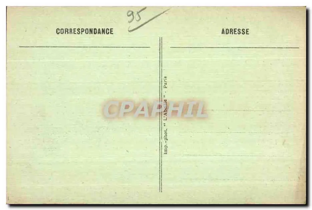 Pontoise — Panoramablick auf die Insel — Imp. « L'Abelle » - Paris - Rückseite