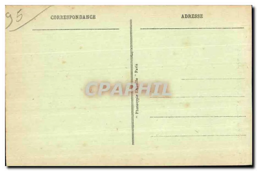 Pontoise — Panoramablick auf die Insel — Phototype L’Aubelle, Paris, Nr. 46 - Rückseite