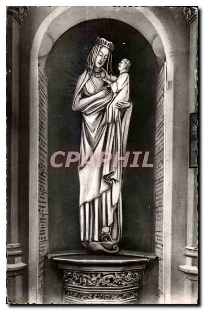 Pontoise (S.-et-O.) — Die Marienstatue der Kirche Notre-Dame — Guy-Lynx Art Editions, Paris - Vorderseite