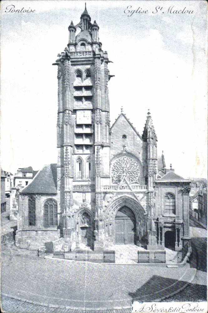 Pontboise — Igreja de São Maclou — A. Sévès Edit. Pontboise - Frente