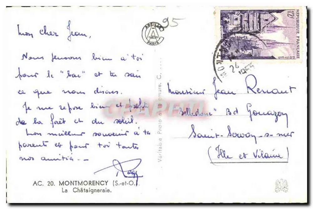 Forêt de Montmorency — Ansicht im Wald — AC. 20. MONTMORENCY (S.-et-O.) - Rückseite