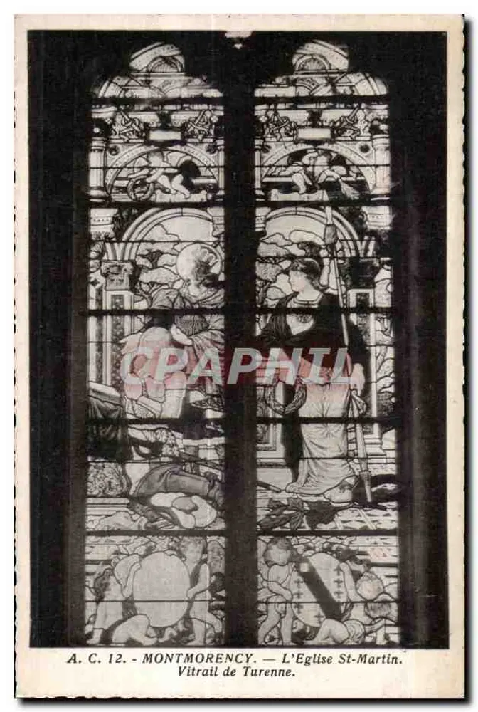 Montmorency — Die Kirche St-Martin — St.-Glas von Turenne — A.C. 12 - Vorderseite