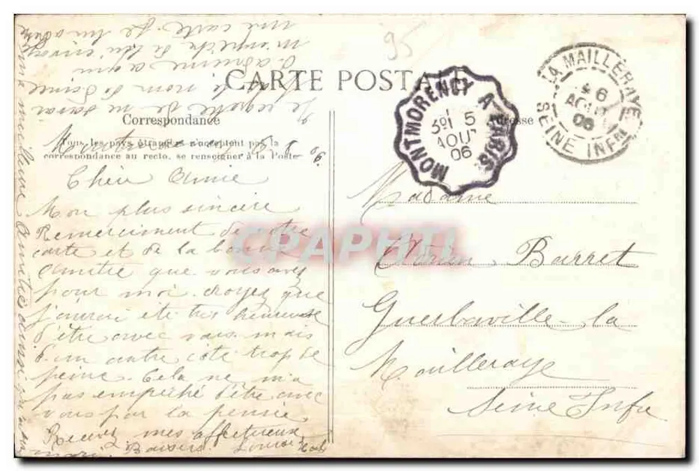Montmorency — Der Zeder des Rathauses — E.L.D. n°35 - Rückseite