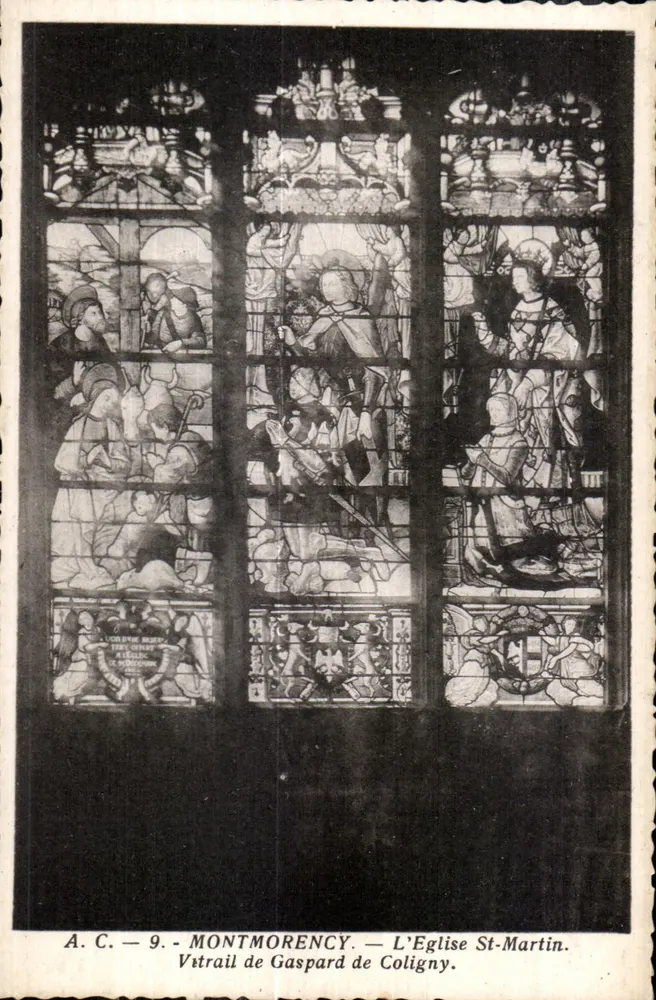 Montmorency — Glasfenster der Kirche Saint-Martin — Gaspard de Coligny - Vorderseite