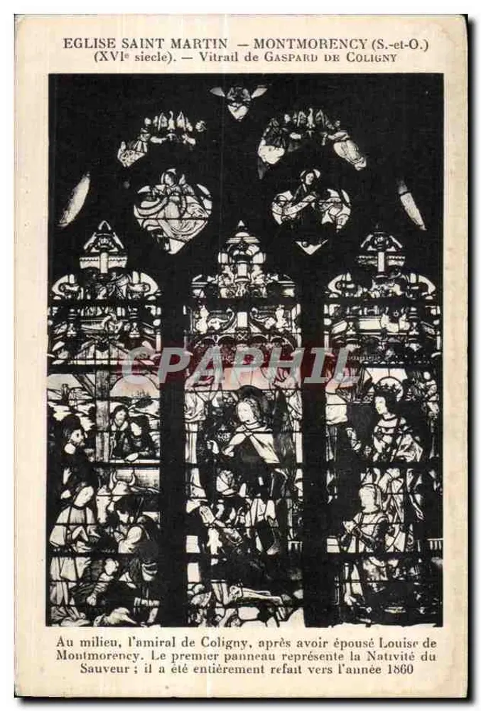 Kirche Saint-Martin — Montmorency (S.-et-O.) — Glasfenster von Gaspard de Coligny - Vorderseite