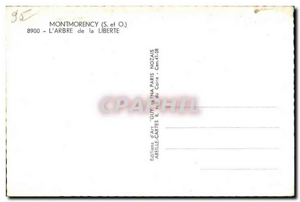 Montmorency (S.-et-O.) — Der Baum der Freiheit — Editions d'Art 'Guy' Léna, Paris - Rückseite