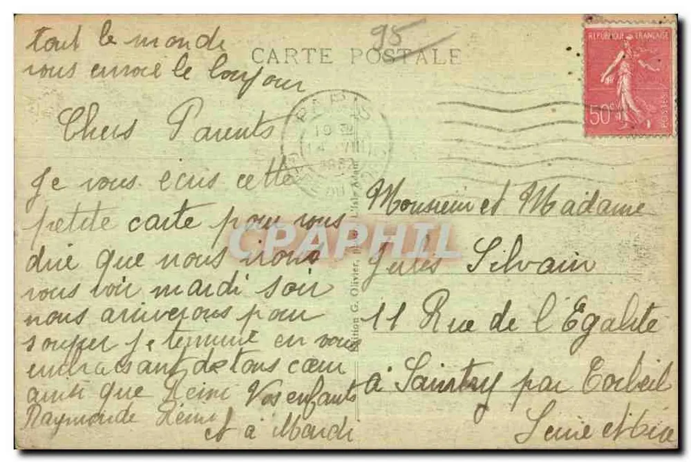 Isle-Adam - A Praia - A Hora do Banho — edição G. Olivier, n°117 - Verso