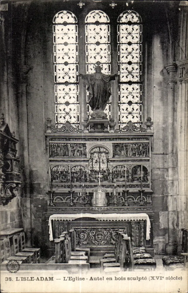 L'Isle-Adam — Die Kirche - Geschnitzter Holzaltar (16. Jahrhundert) - Vorderseite