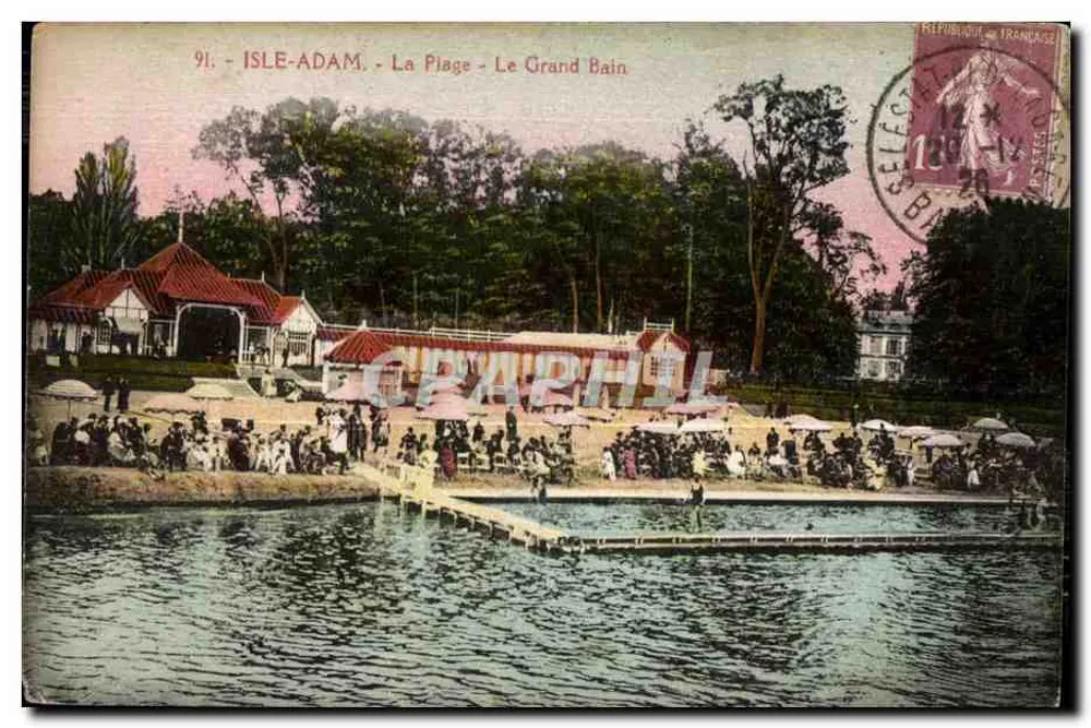 Isle-Adam - A Praia - O Grande Banho — Edição G. Olivier, n°91 - Frente