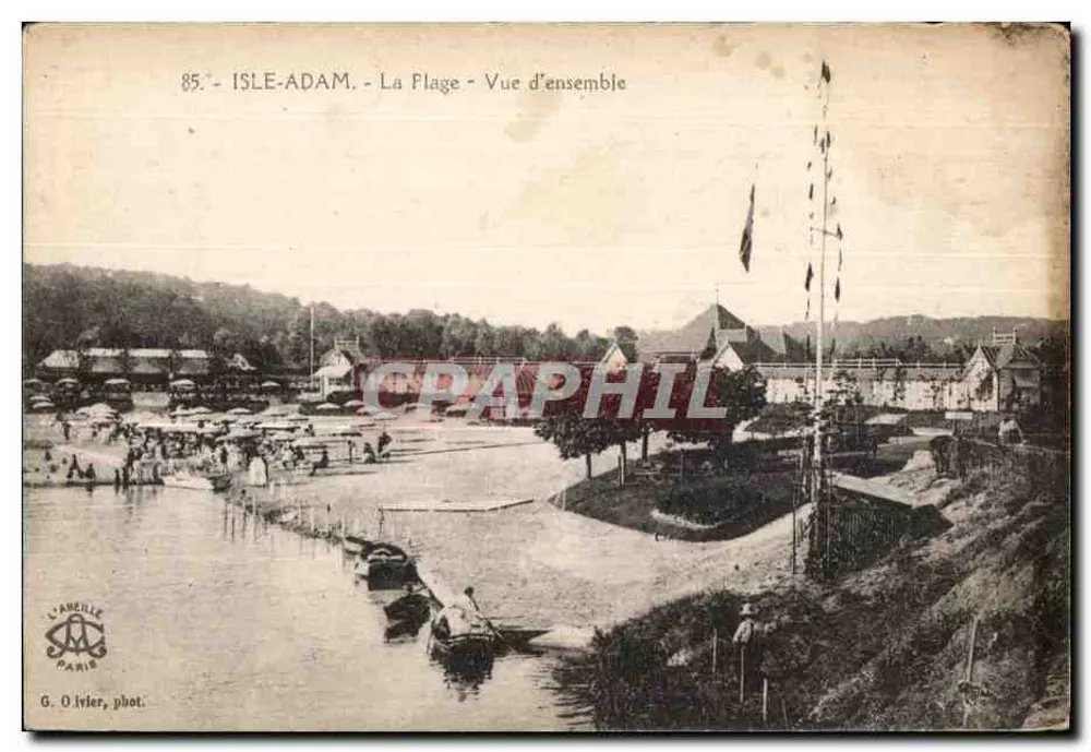 Isle-Adam - Plaża - Ogólny widok — G. Ovlier, fot. — L'Anceille, Paryż - Awers