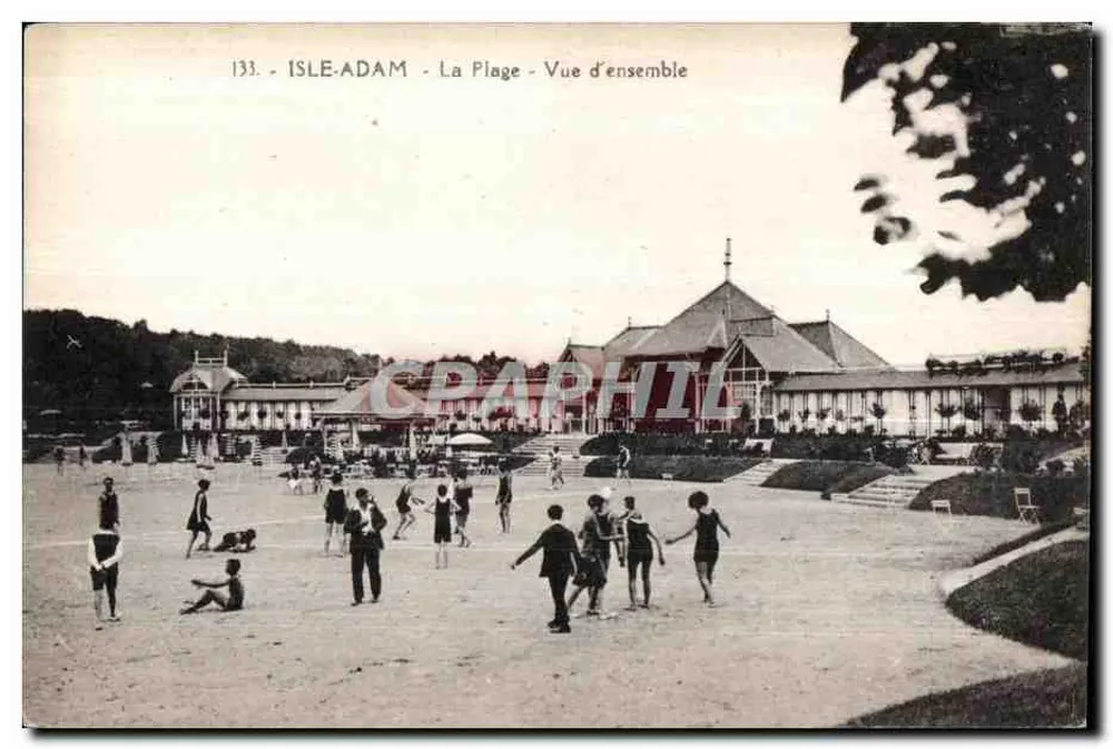 Isle-Adam - A Praia - Vista geral — Edição G. Olivier, foto, Isle-Adam - Frente