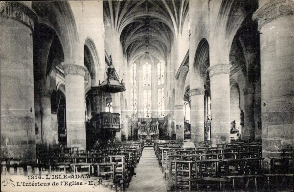 Innenansicht der Kirche — L'Isle-Adam — E. M. - Vorderseite