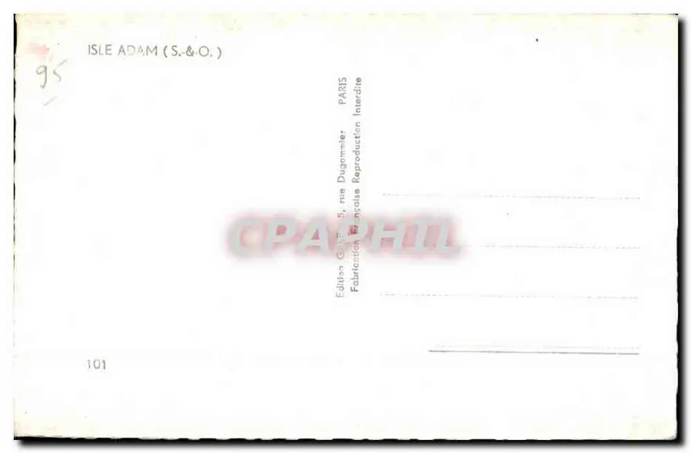 L'Isle Adam — Lembrança de L'Isle Adam — Edição G. & O. Paris - Verso