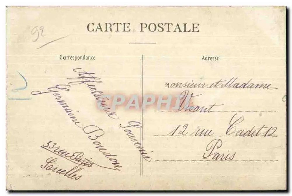 Bois de Clamart — Etang de Trivaux — Verlag Schumacher, Nr. 47 - Rückseite
