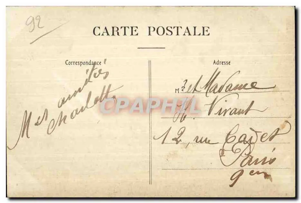 Bois de Clamart — Etang de Trivaux — Unbekannter Verleger, Nr. 44 - Rückseite