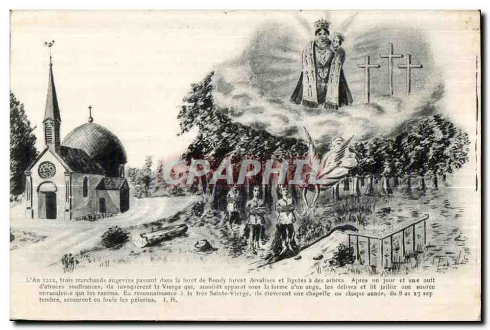 Die Erscheinung der Jungfrau in Bondy — Legende von 1212 — Verleger J.H. - Vorderseite