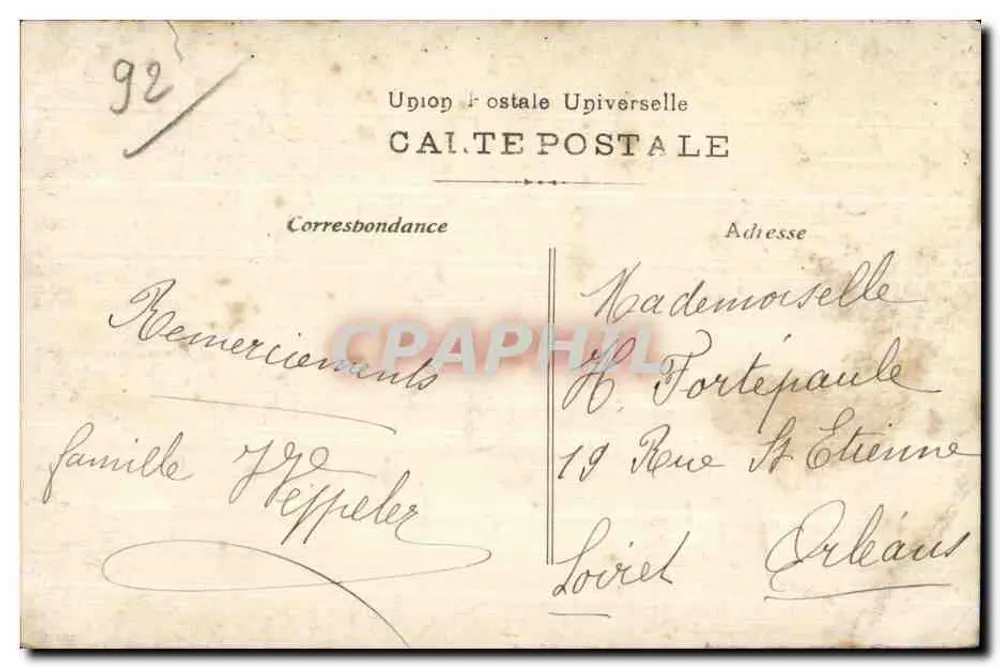 Die Straße von Nanterre nach Chatou — Überschwemmung 1910 — Verleger unbekannt - Rückseite