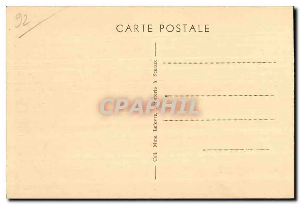 Sceaux (Seine) — Castelo - Os Jardins - Verso