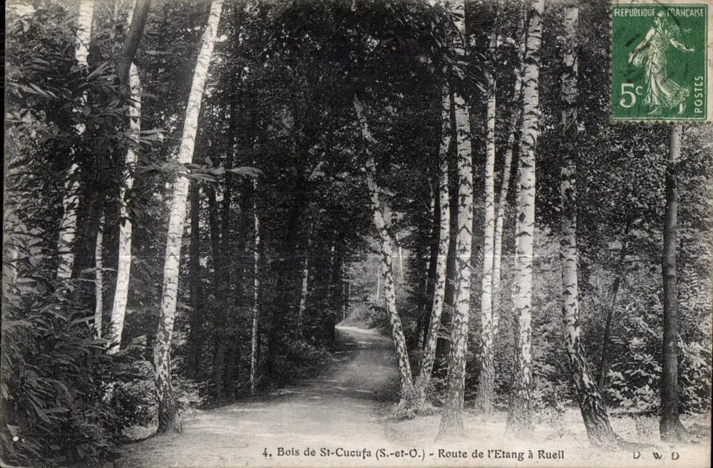 St-Cucufa-Wald (S.-et-O.) — Straße vom See nach Rueil — D.W.D - Vorderseite