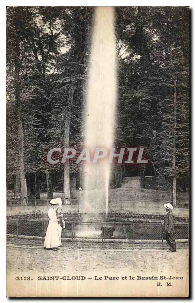 Saint-Cloud — Der Park und der Bassin St-Jean — E. Malcuit, phot.édit., Paris, n°3118 - Vorderseite