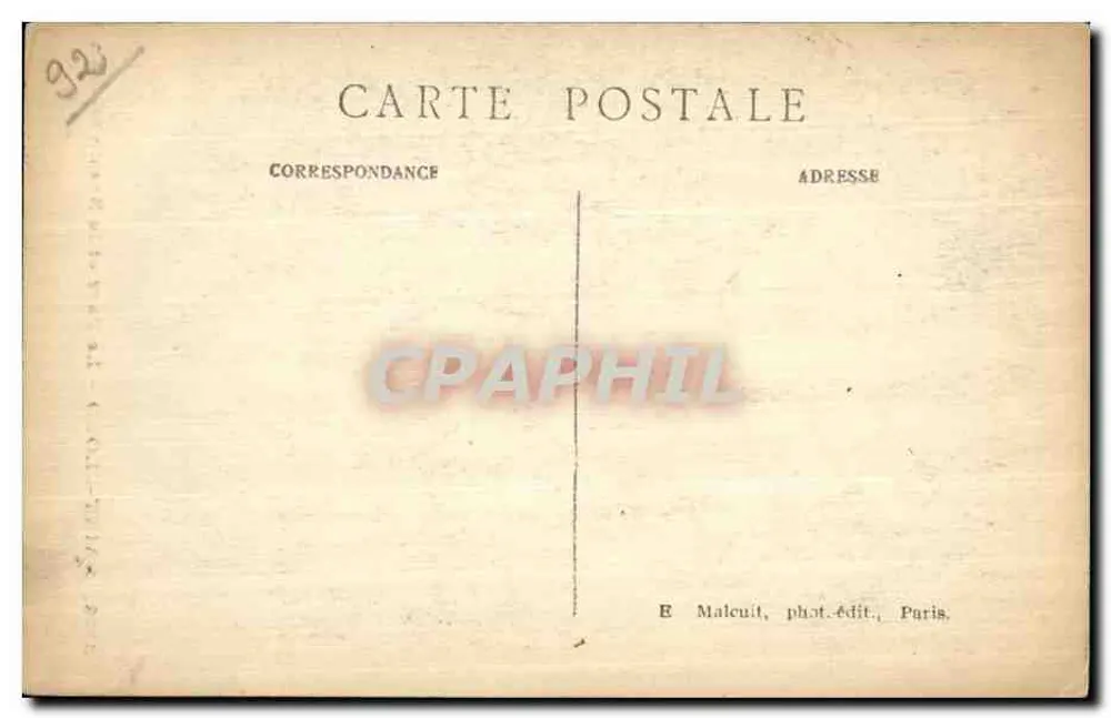 Saint-Cloud — Der Park und der Bassin St-Jean — E. Malcuit, phot.édit., Paris, n°3118 - Rückseite