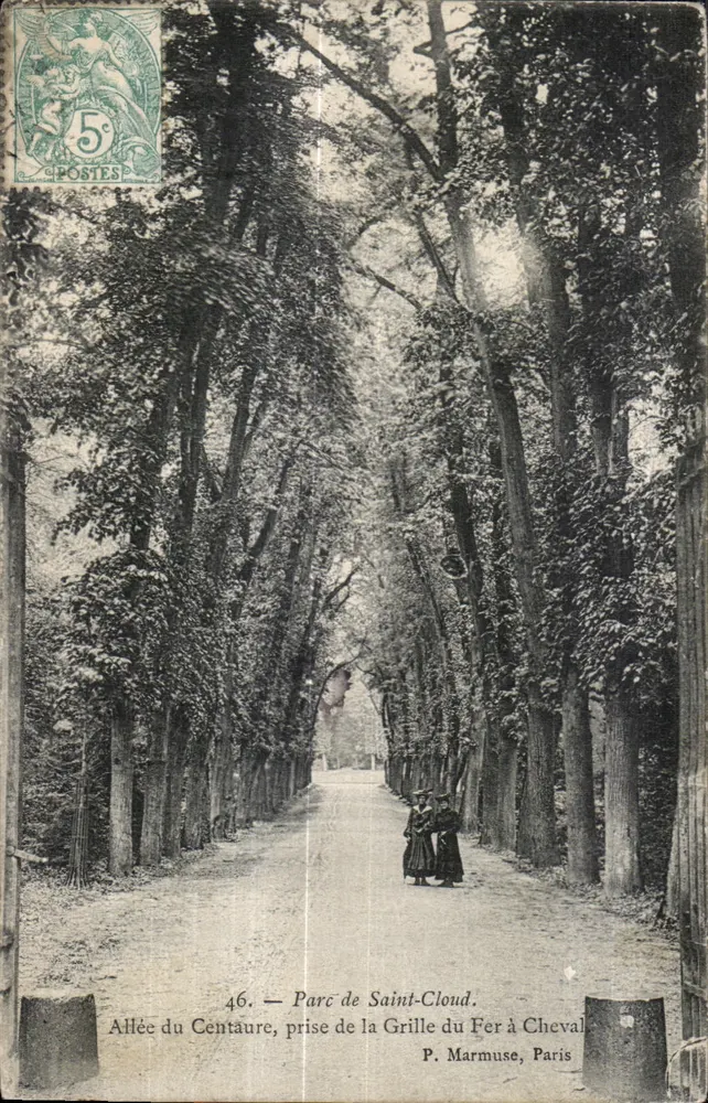 Allée du Centaure — Parc de Saint-Cloud — P. Marmuse, Paris - Vorderseite