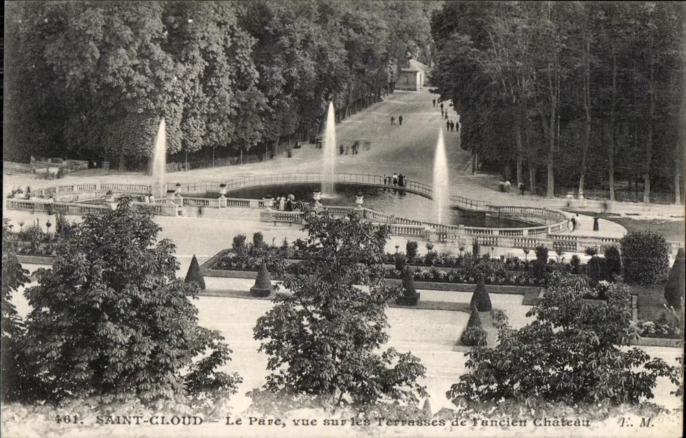 Saint-Cloud — Ansicht der Terrassen des alten Schlosses — E. M. - Vorderseite
