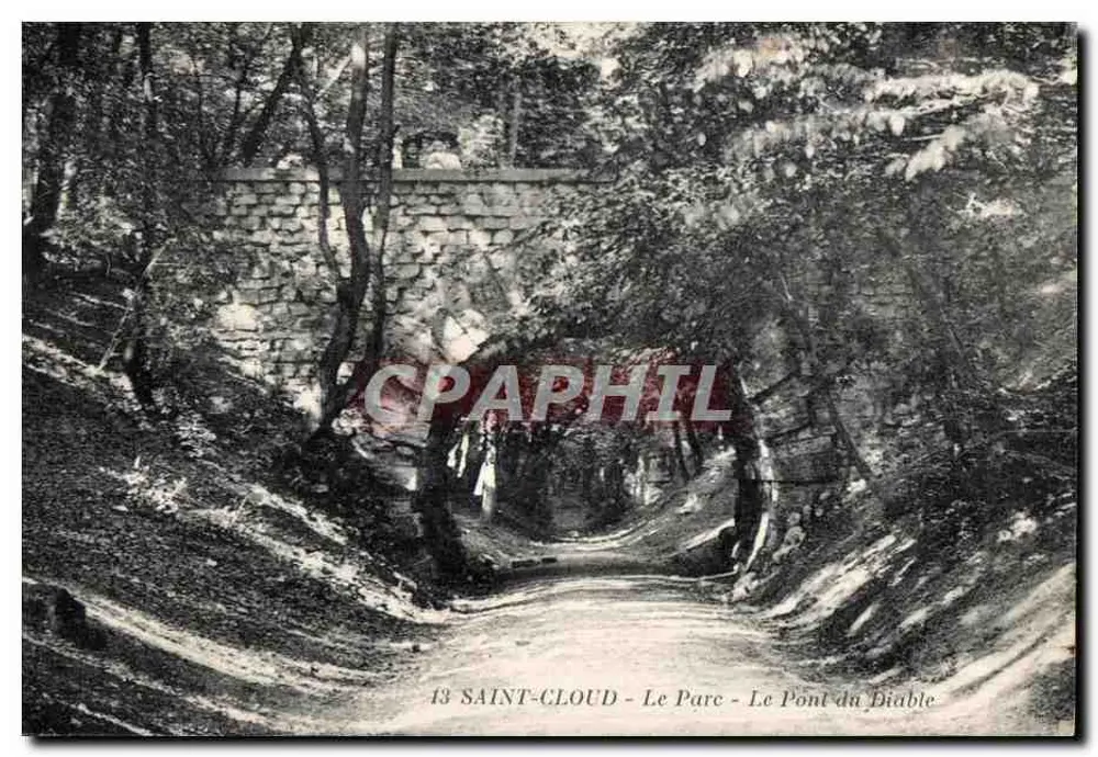 Saint-Cloud - O Parque - O Ponte do Diabo — Imp. Phot. L'Abellé, Paris - Frente