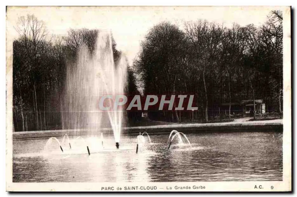 PARC de SAINT-CLLOUD — La Grande Gerbe — A.C. 9 - Frente