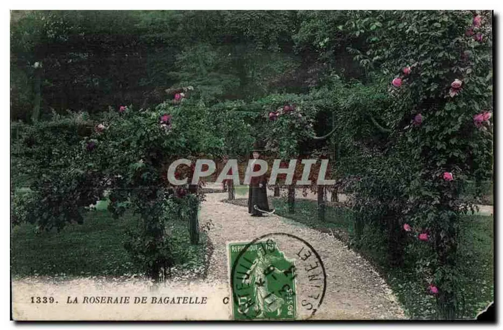 La Roseraie de Bagatelle — Paris — editor C. 1339 - Frente