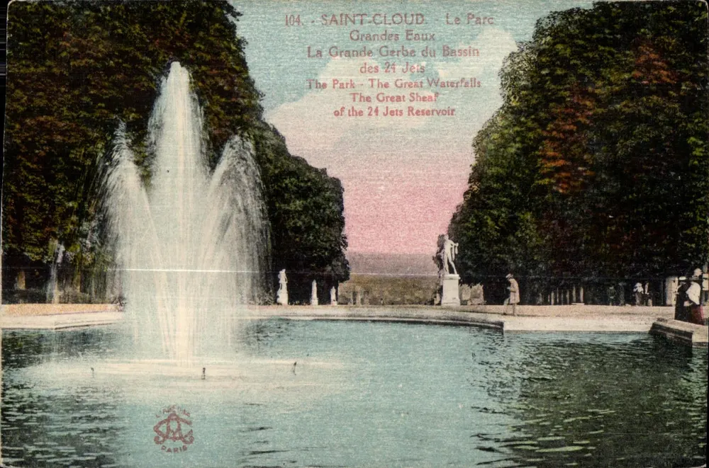 Saint-Cloud - Der Park, Die Grande Gerbe des 24-Jets-Bassins - Paris - Vorderseite