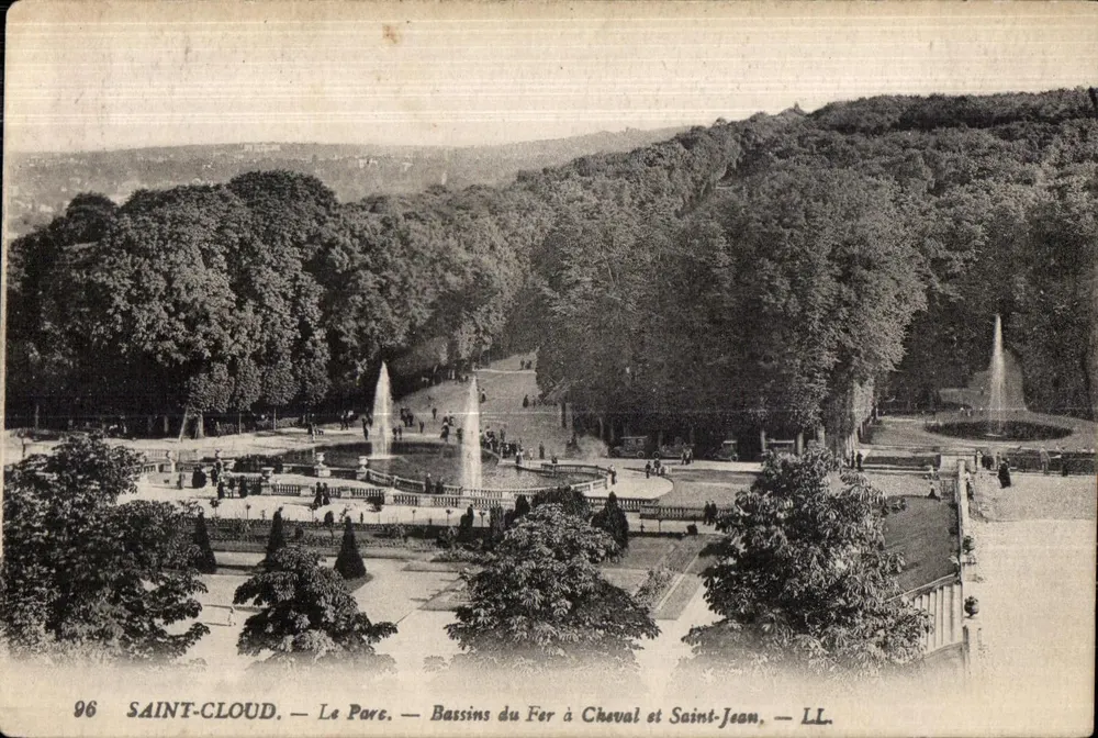 Saint-Cloud — Der Park — Bassins du Fer à Cheval und Saint-Jean — LL. — Nr. 96 - Vorderseite