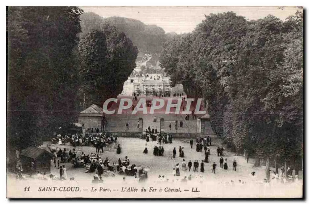 SAINT-LOUD. — Il Parco. — L'Allée du Fer à Cheval. — LL. — N° 11 - Recto