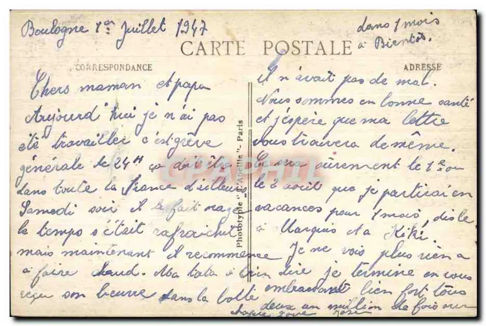 Saint-Cloud — Vista dos 24 Jatos — editor Paris - Verso