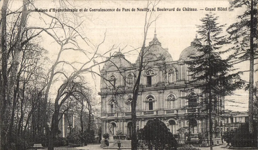 Hydrotherapie- und Genesungshaus im Park von Neuilly, 6, Boulevard du Château — Grand Hôtel - Vorderseite