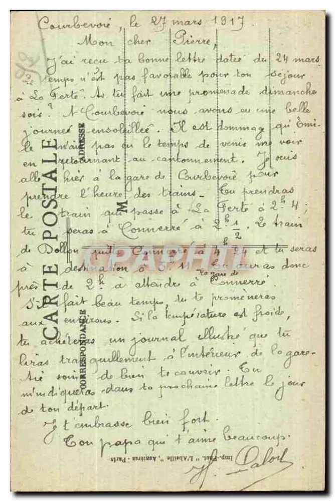 Neuilly-sur-Seine — Das Rathaus — Verlag Ashter, Nr. 36 - Rückseite