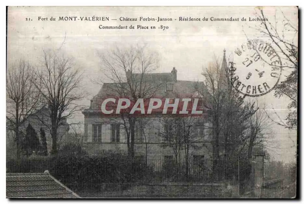 Fort du Mont-Valérien — Château Forbin-Janson — Wohnsitz des Commandanten de Lochnen — Commandant de Place im Jahr 1870 - Vorderseite