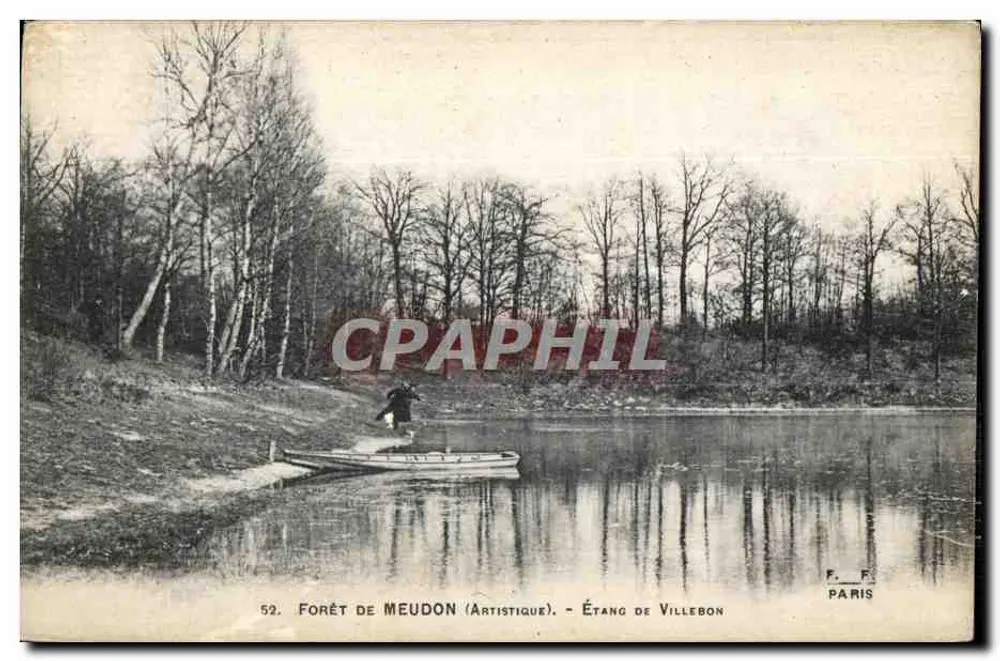 Floresta de Meudon (Artística) — Lago de Villebon — F. F. Paris - Frente