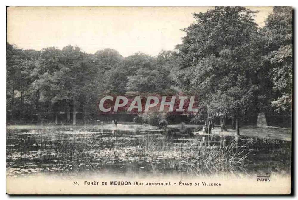 Wälder von Meudon (Kunstansicht) — See von Villebon — F. F. Paris, Nr. 74 - Vorderseite